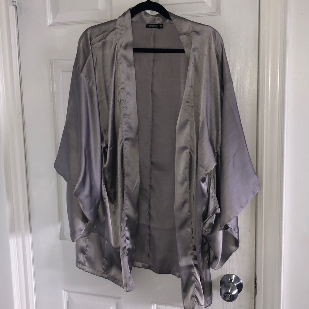 Satin kimono and cape (2 in one)